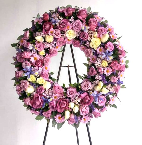 Corona de Rosas Lilas