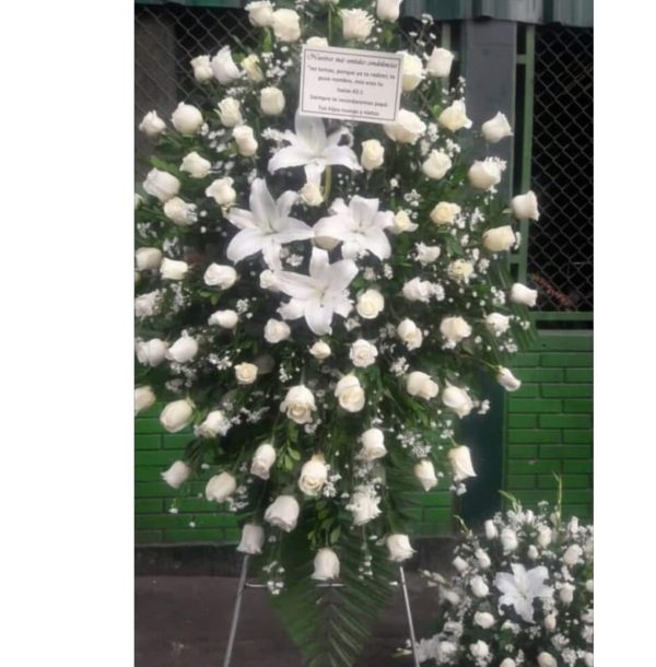 Trípode de Rosas Blancas